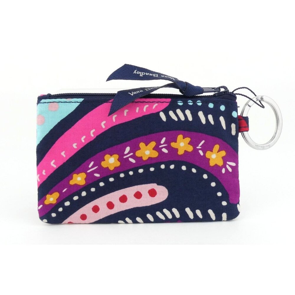 Vera Bradley‎ Painted Paisley Cotton Zip Id Case NWT